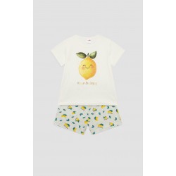 Minerva Lemon Κοντομάνικη Παιδική Πυτζάμα