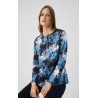 MinervaBlue Floral Γυναικεία Πυτζάμα με Πατιλέτα