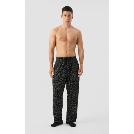 Minerva Εμπριμέ Oversized Ανδρικό Παντελόνι