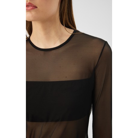 ΜΠΛΟΥΖΑ TULLE L/SLV R/N
